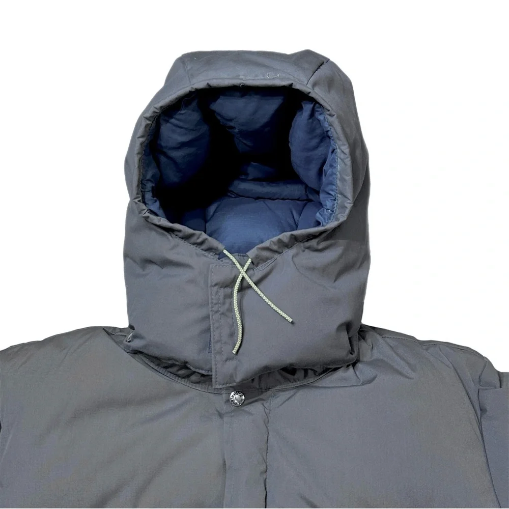 The North Face Vintage Grey Down/Duvet Sierra Hooded Parka Jacket In Size L